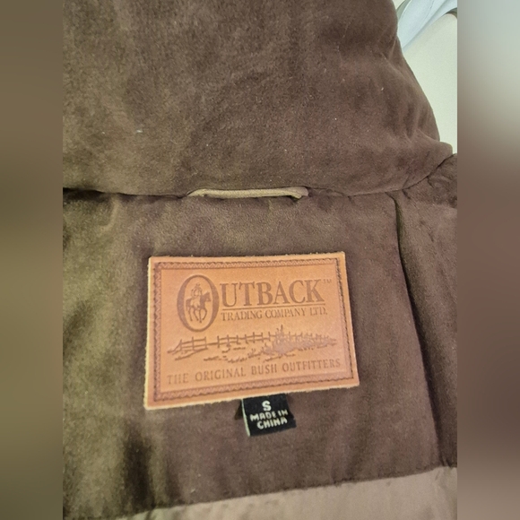 Snow Mountain Down Riding Jacket Outback Trading Company Back Gather With Flap - Picture 11 of 15